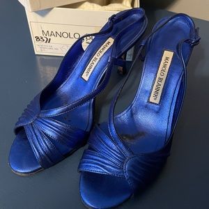 Blue Manolo Slingback